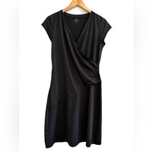 Athleta Black Nectar Faux Wrap Dress Size Medium